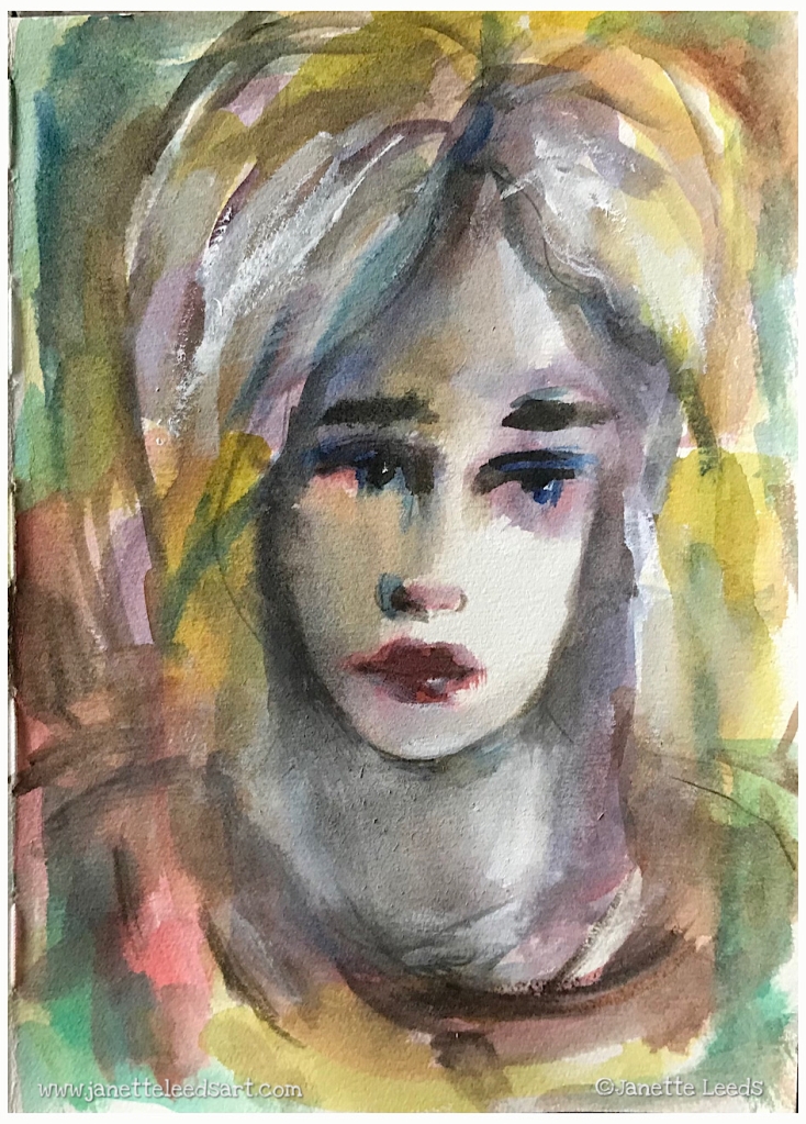 Painting of a woman’s face